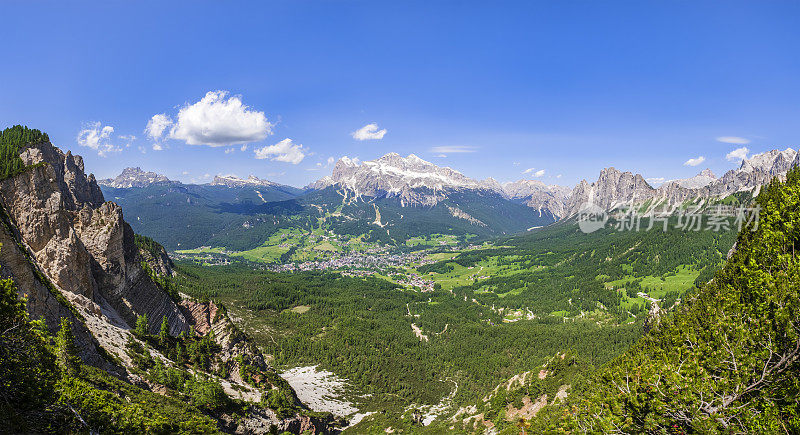 Cortina d’ampezzo & Tofane Group in Dolomites (Veneto，意大利)